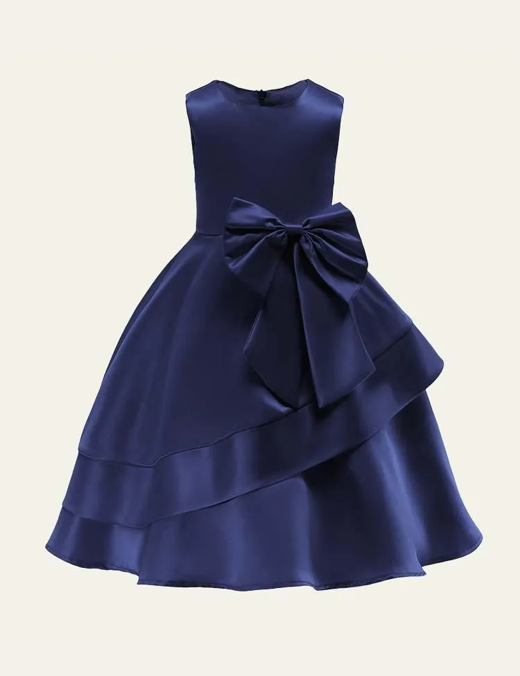 Bow Sleeveless Party Dress - Image 3