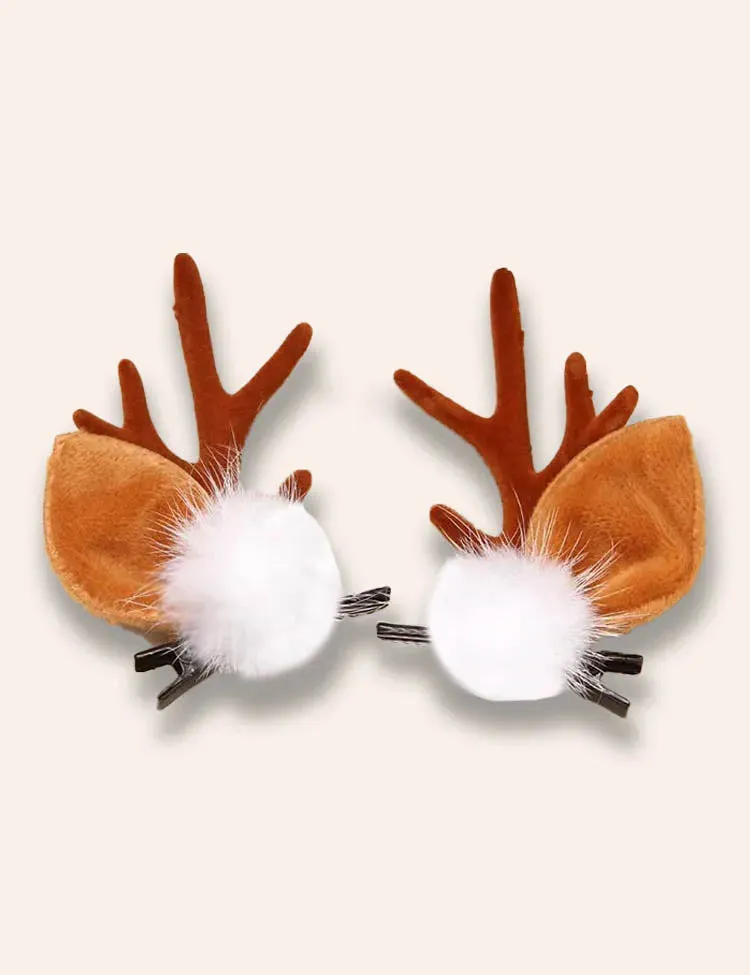 2PCS Christmas Elk Horn Hairpins - Image 2