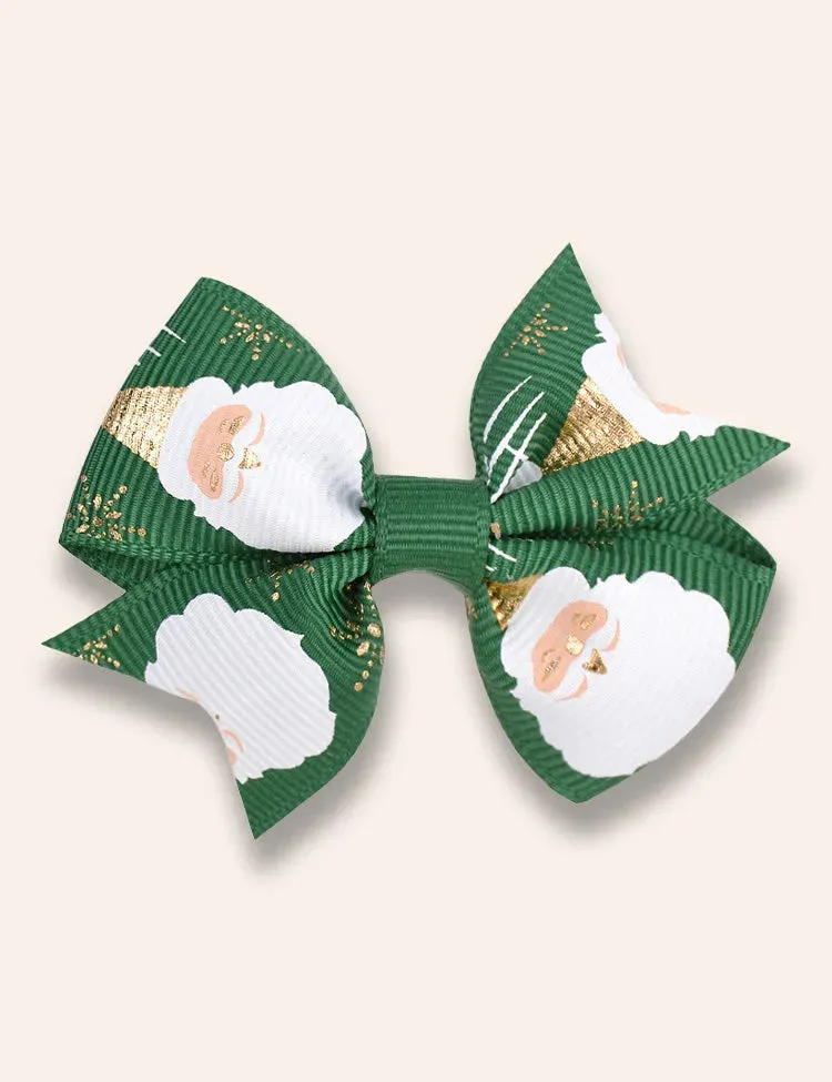2PCS Christmas Ribbed Bow Hairpins - Image 5