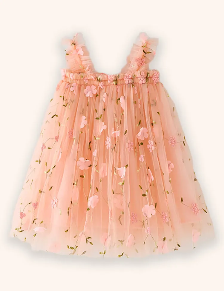 3D Butterfly Flower Tulle Dress - Image 5