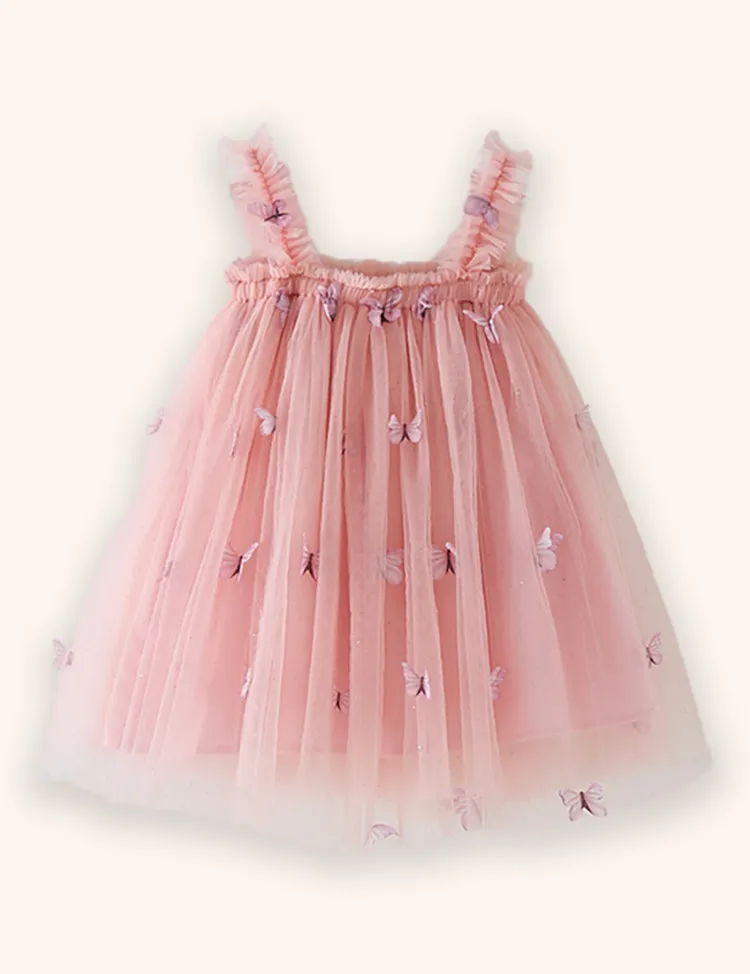 3D Butterfly Flower Tulle Dress - Image 6