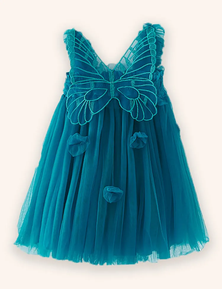 3D Wings Tulle Dress - Image 3