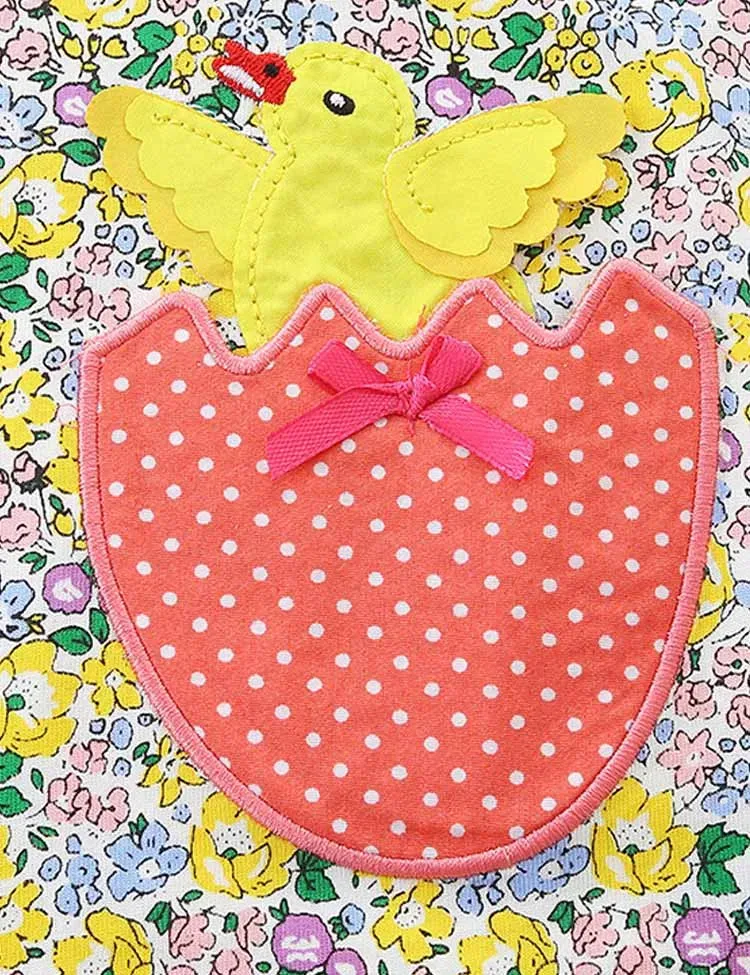 Animal Appliqué Floral Dress - Image 2