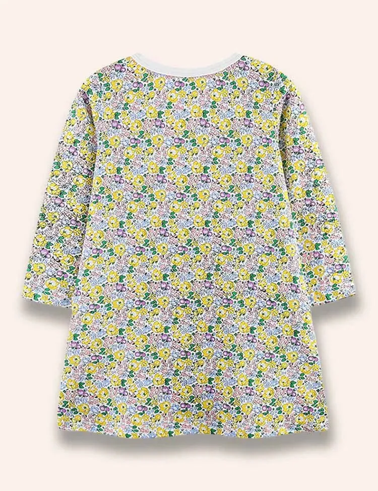 Animal Appliqué Floral Dress - Image 3
