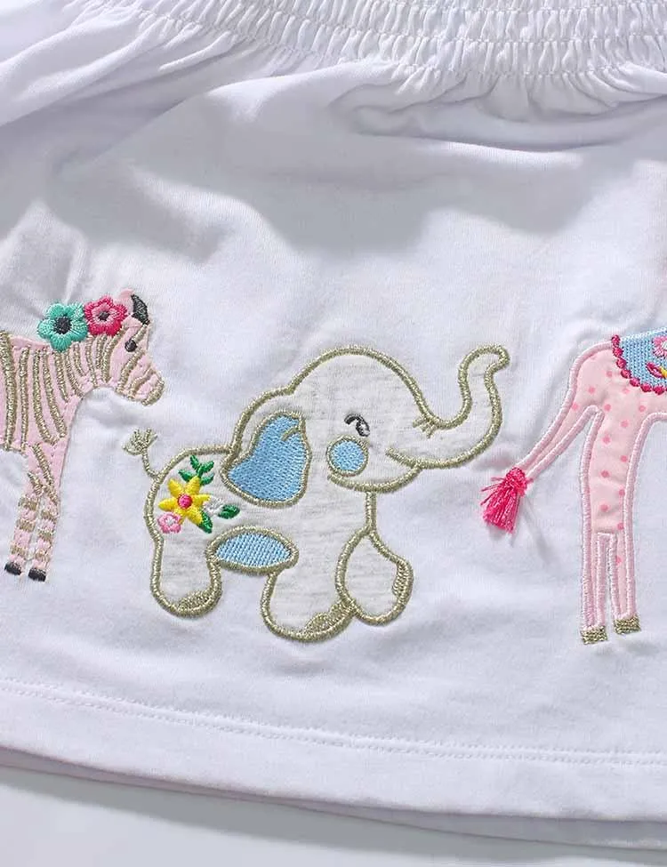 Animal Appliqué Ruffle Sleeve Vest Set - Image 2
