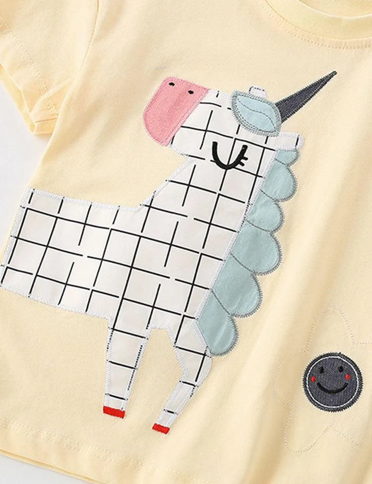 Unicorn Appliqué T-shirt - Image 4