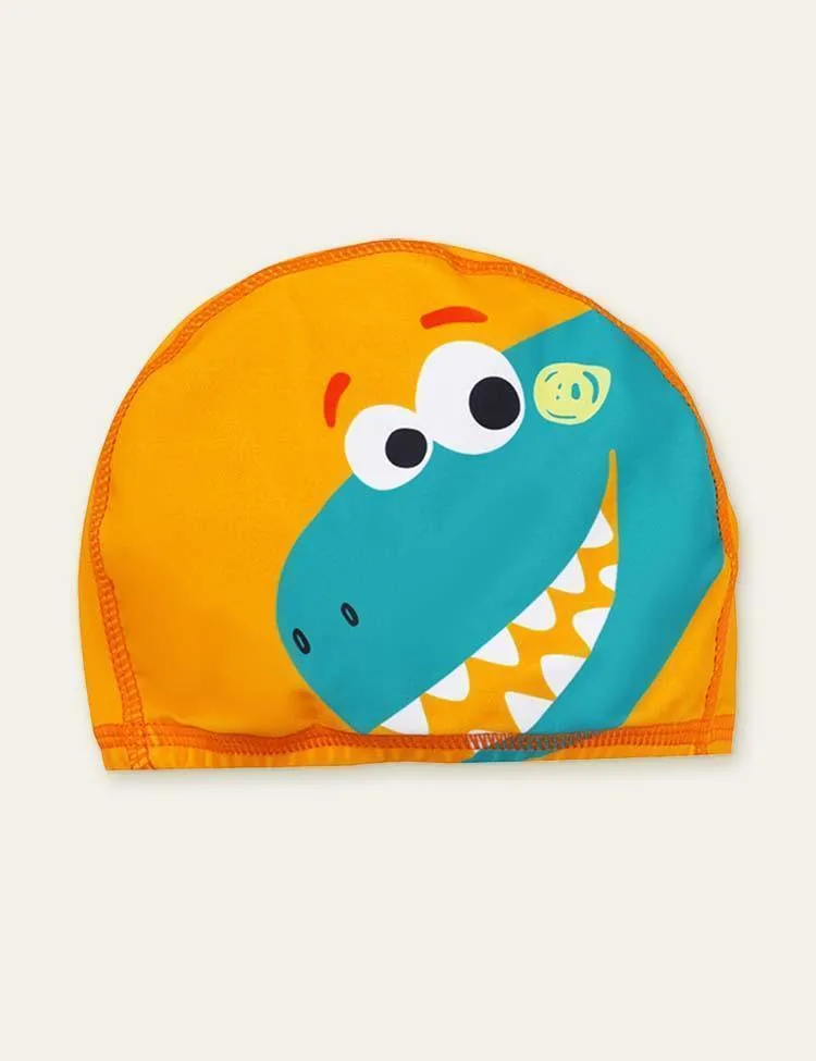 Animal Long Sleeve Swim Suit + Cap - Image 4