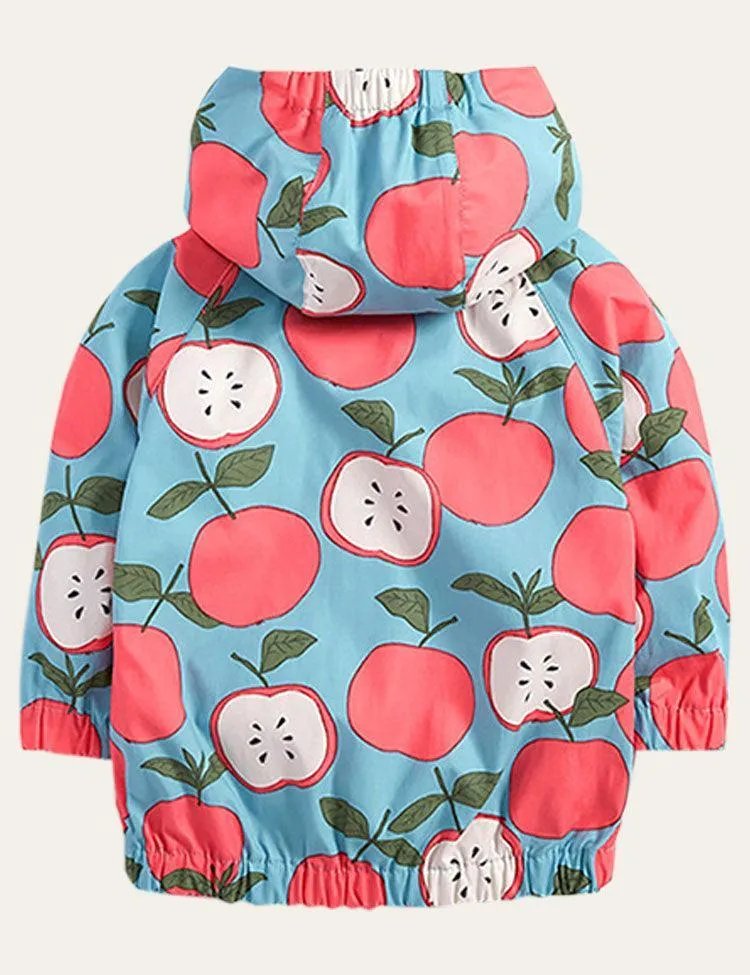 Apple Print Hooded Coat - Image 2