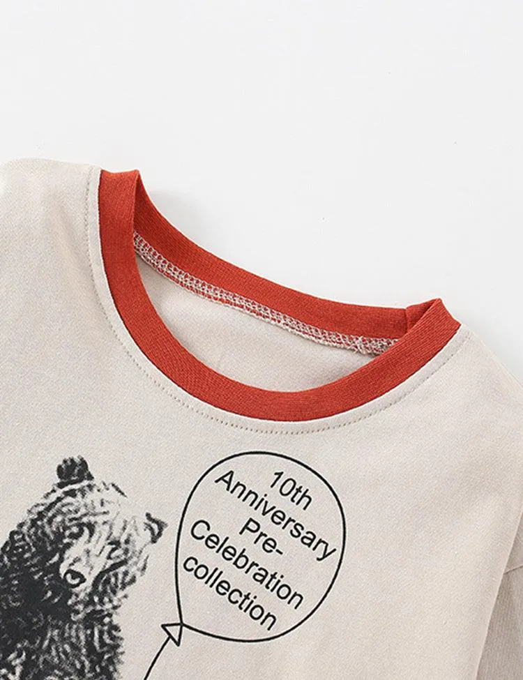 Balloon and Bear Printed Long-Sleeved T-shirt - Image 3