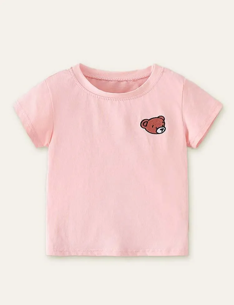 Bear Embroidered T-shirt