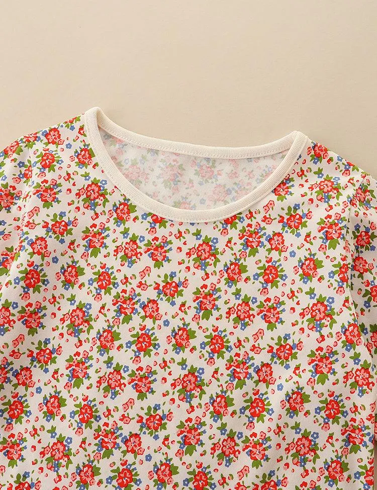 Bee Embroidery Floral Printed Dress - Image 4