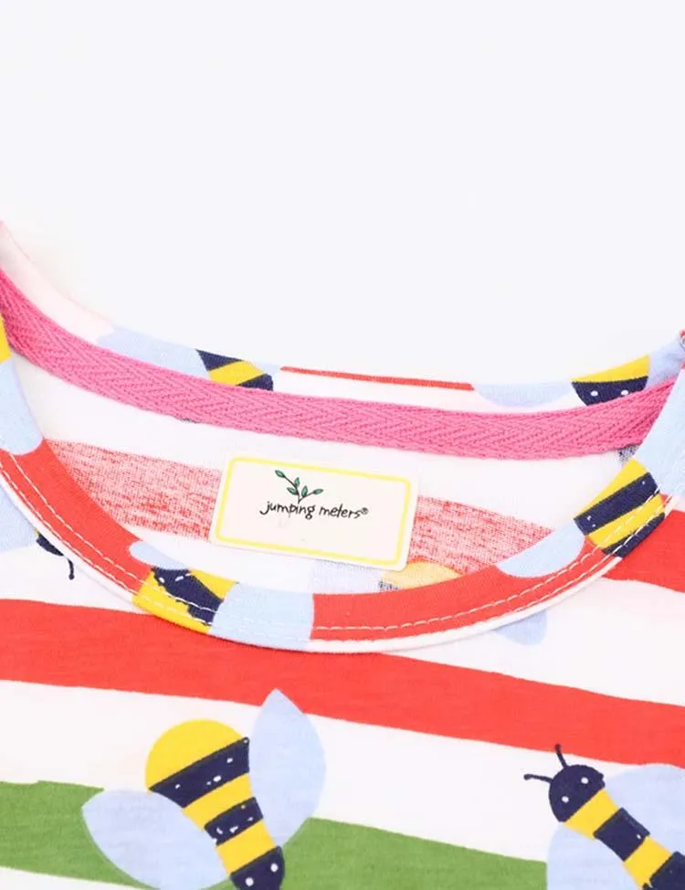 Bee Print Striped Dress - Image 3