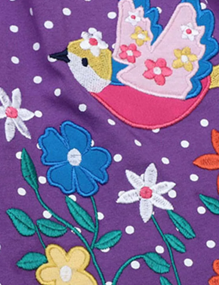 Bird Embroidered Spot Dress - Image 3