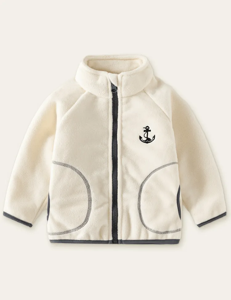 Boat Anchor Embroidered Polar Fleece Jacket - Image 2