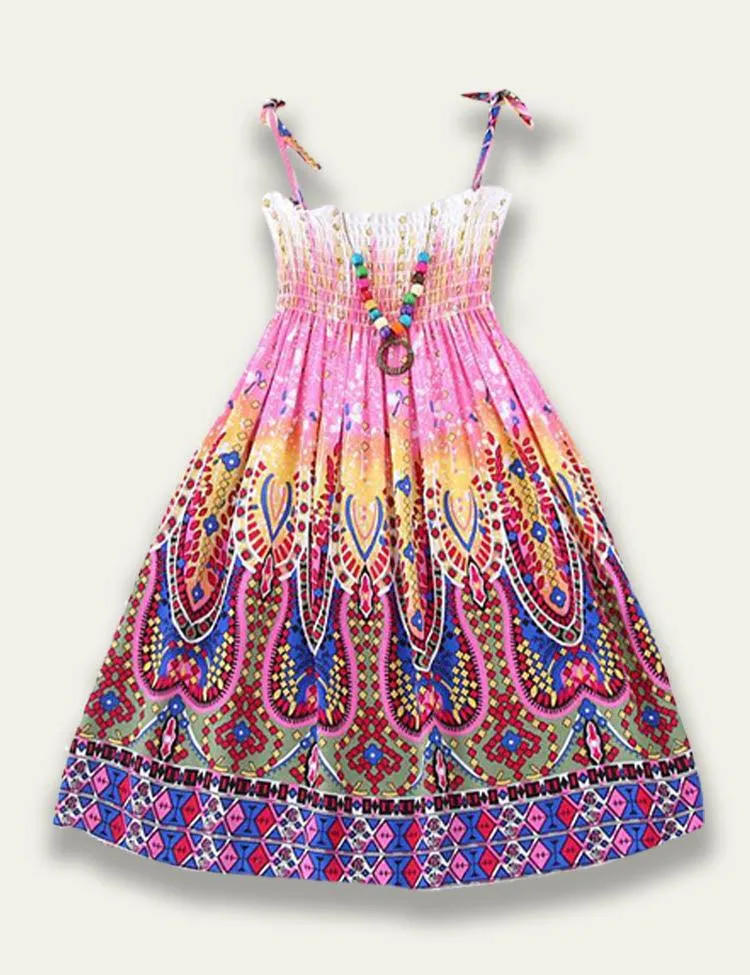 Bohemian Print Family Matching Dress