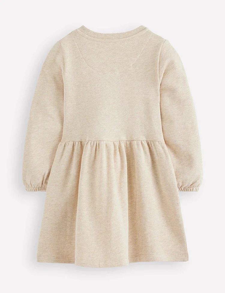 Boucle Appliqué Sweat Dress - Image 2