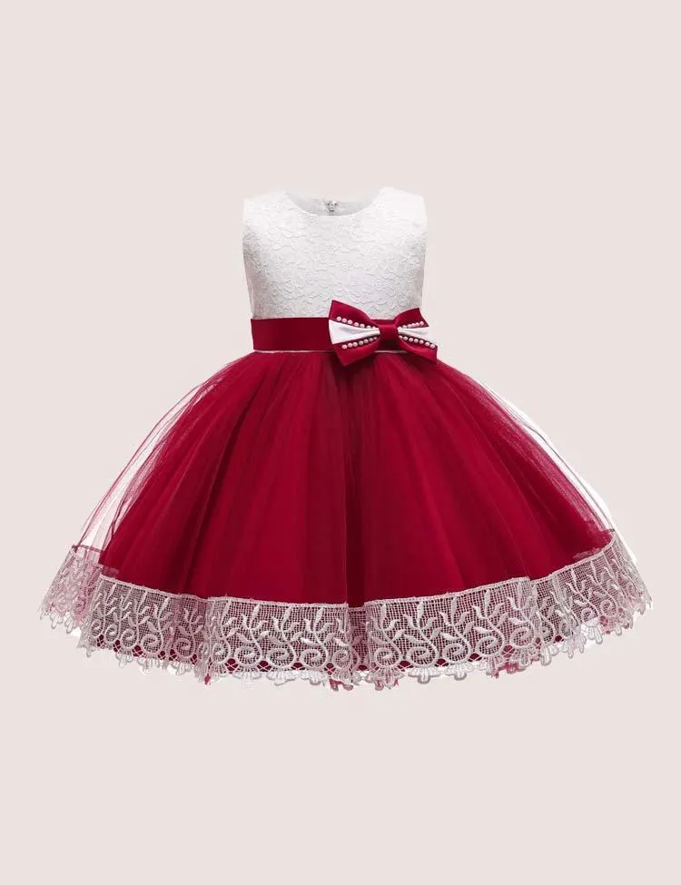 Bow Mesh Party Dress - Image 5