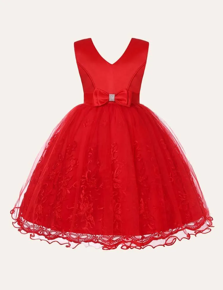Bow Mesh Party Dress - Image 3