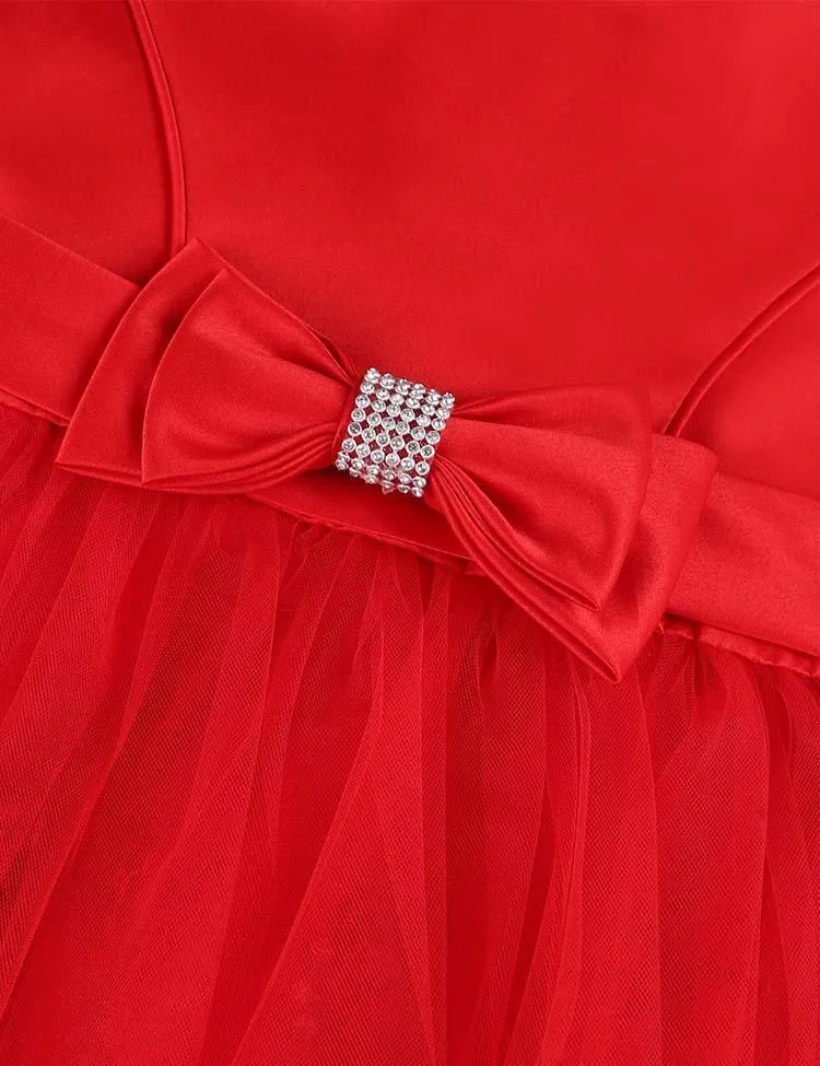Bow Mesh Party Dress - Image 4