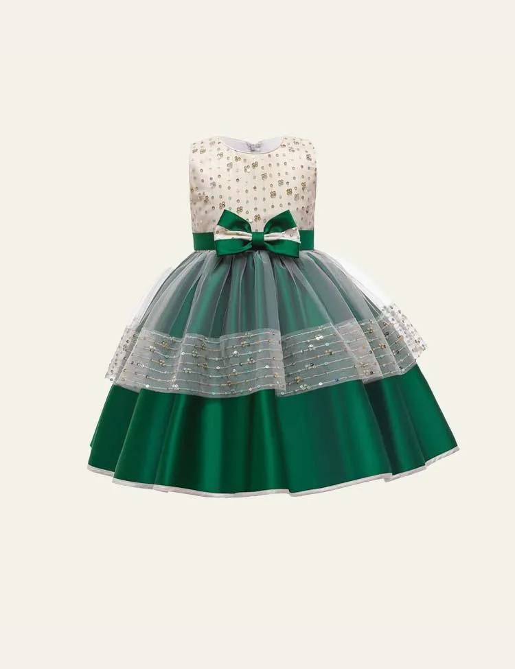 Bow Mesh Party Dress - Image 4