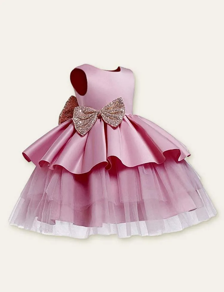 Bow Mesh Party Dress