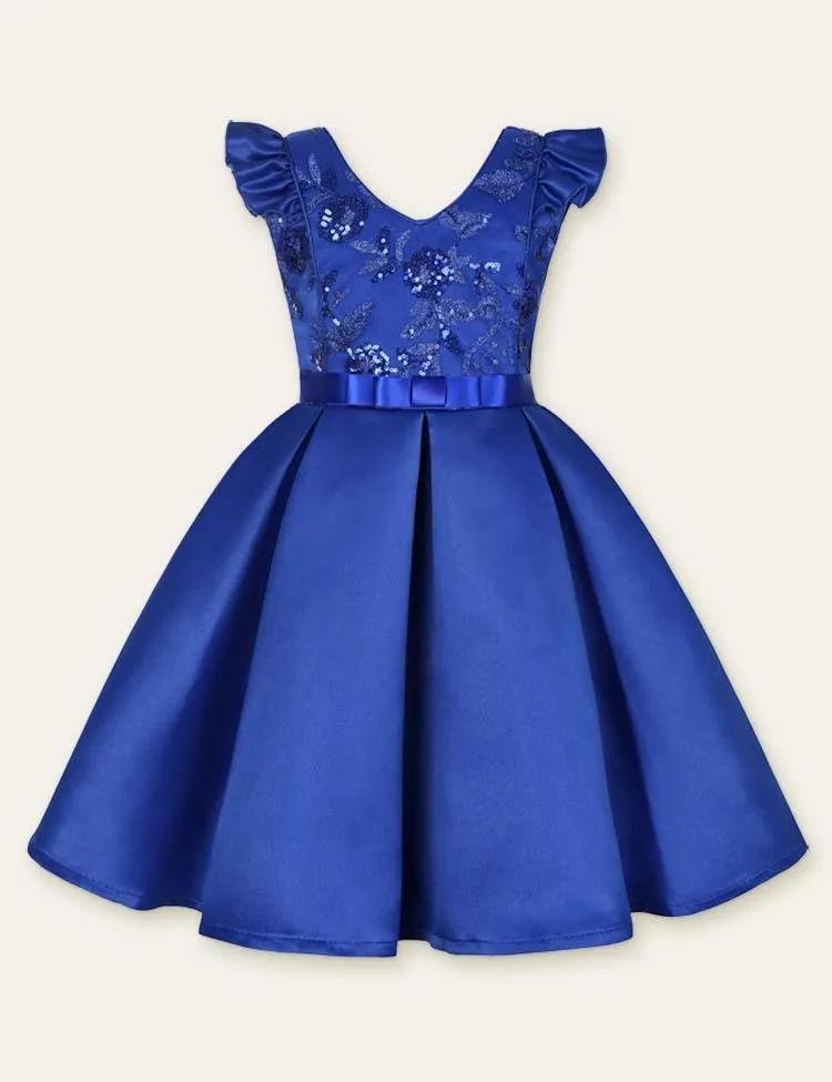 Bow Sleeveless Party Dress - Image 3
