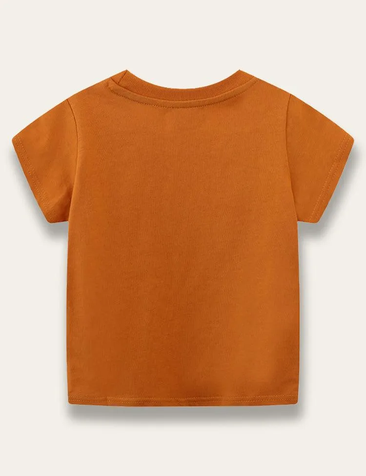 Brown Leopard Print T-shirt - Image 2