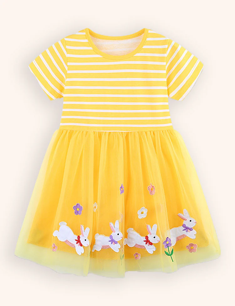 Bunny Applique Tulle Dress