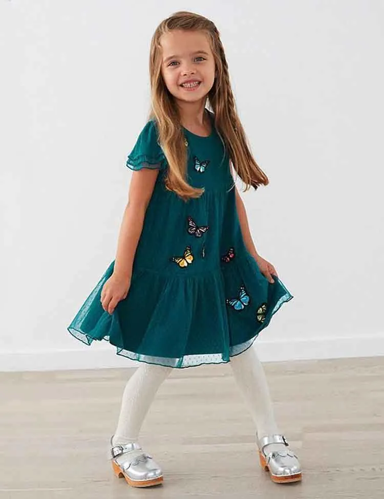 Butterfly Appliqué Tulle Mesh dress - Image 2