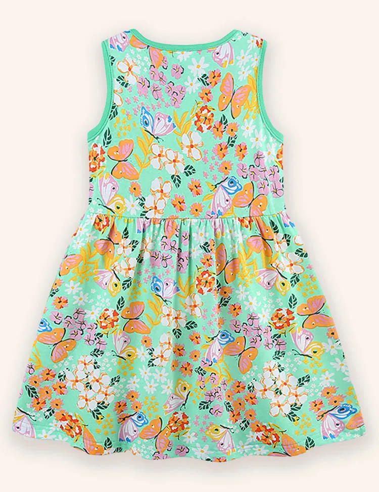 Butterfly Printed Cotton Dress - Image 2