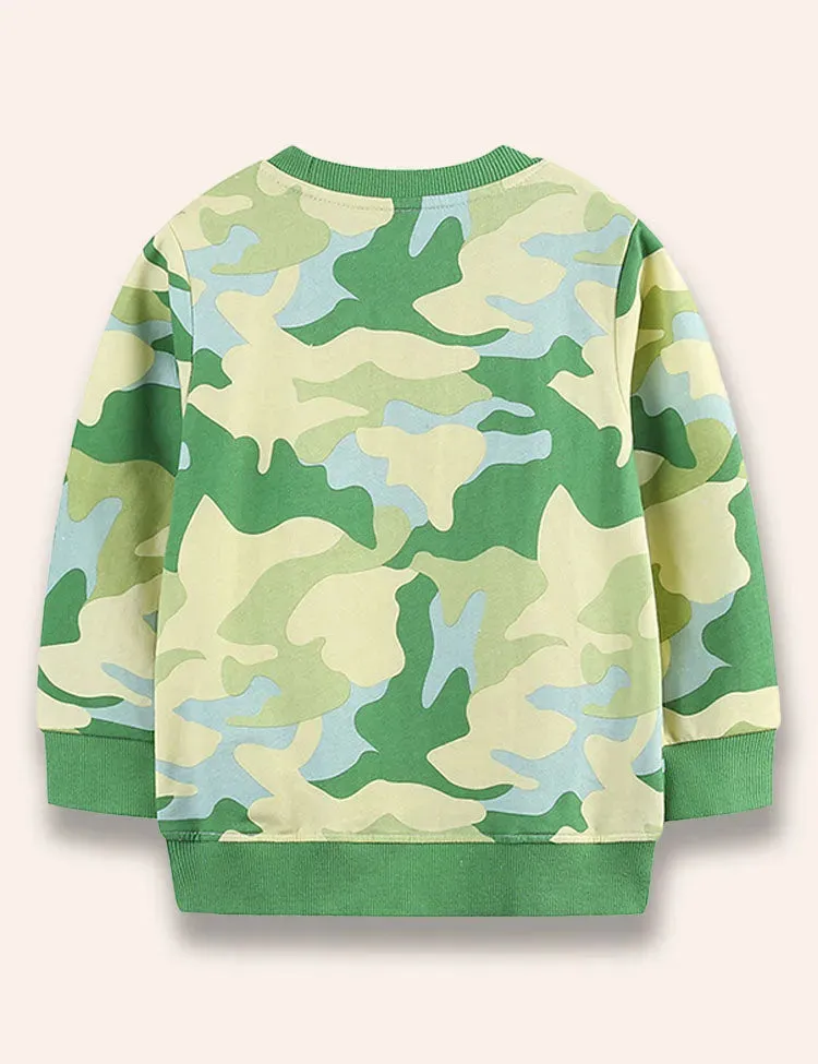 Camouflage Tiger Printed Sweatshirt - Image 2