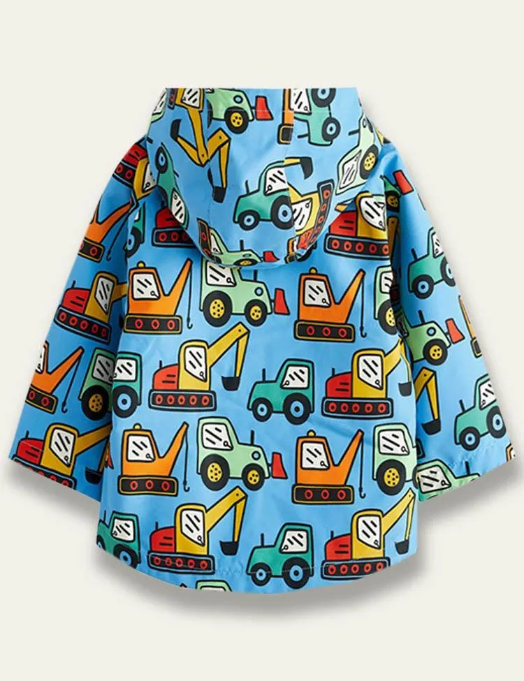 Car Print Long Sleeve Coat - Image 2