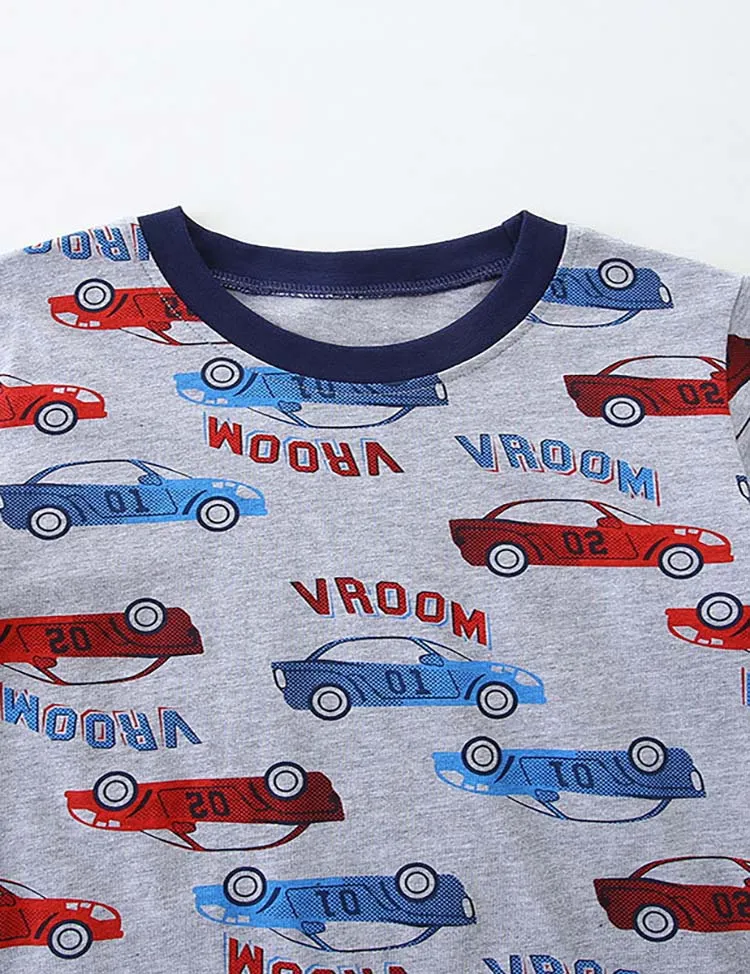 Car Print T-shirt And Shorts Set - Image 3