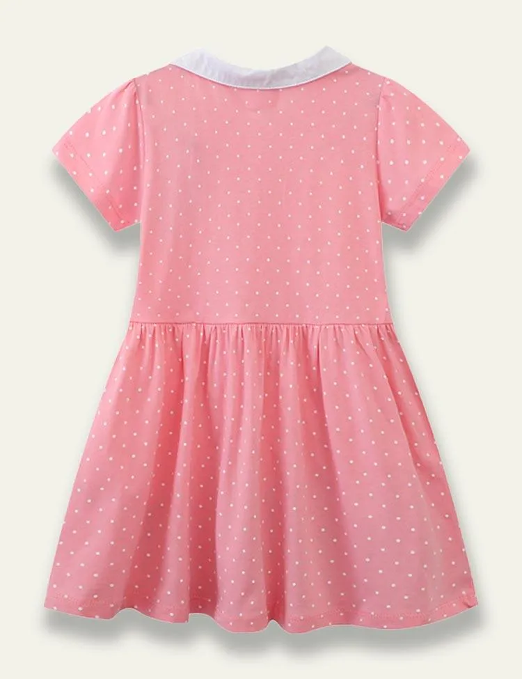 Cartoon Animal Embroidered Dress - Image 2