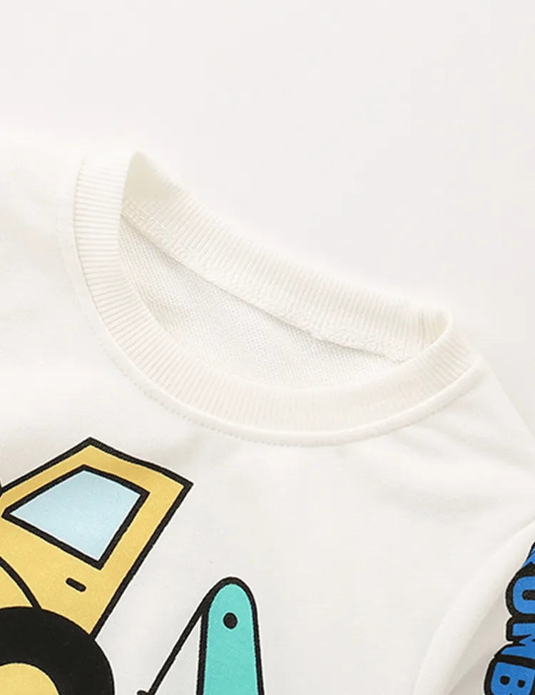 Cartoon Car Printed Long-Sleeved T-shirt - Image 4