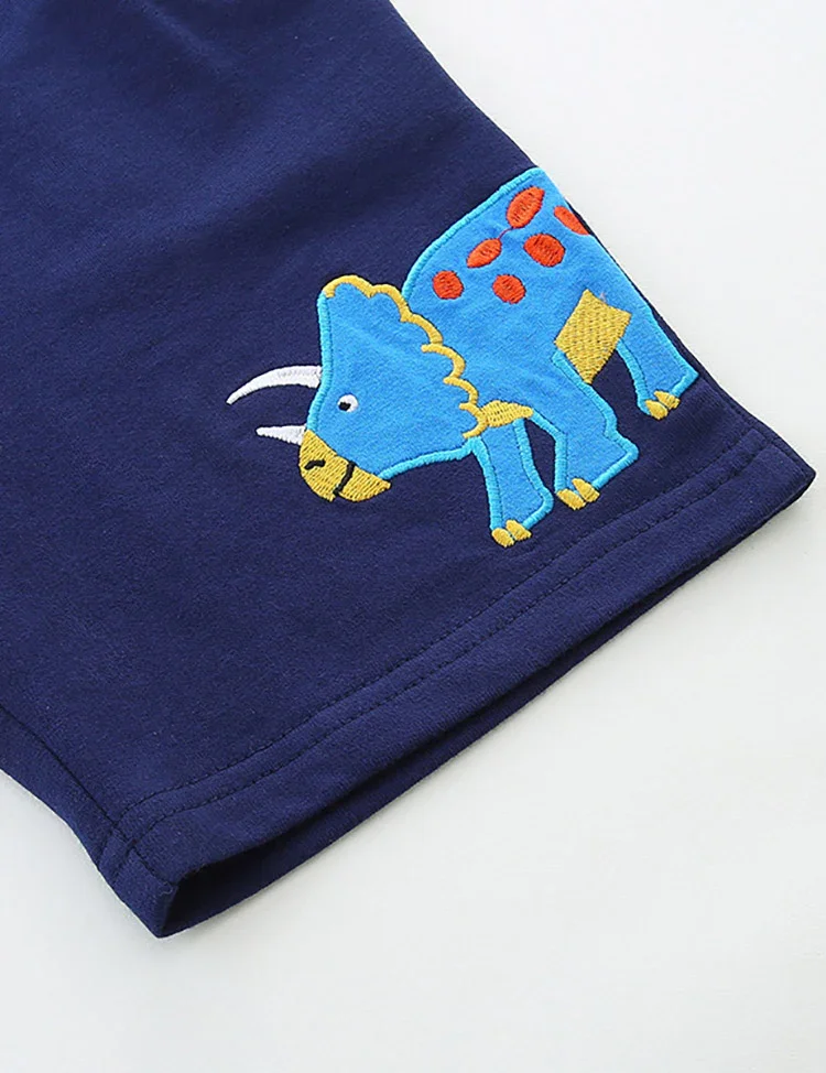 Cartoon Dinosaur Applique Shorts - Image 4