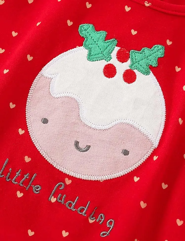 Cartoon Embroidered Dot Mesh Dress - Image 2