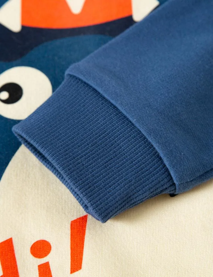 Cartoon Monster Printed Sweatshirt - Image 4