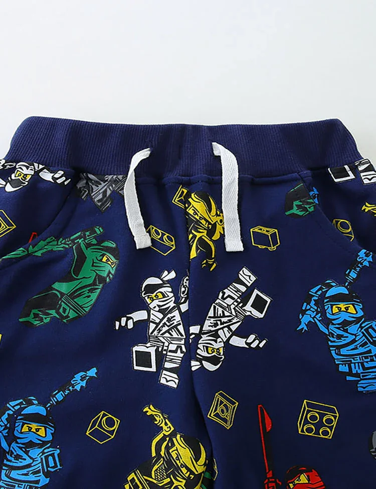 Cartoon Printed Cotton Shorts - Image 3