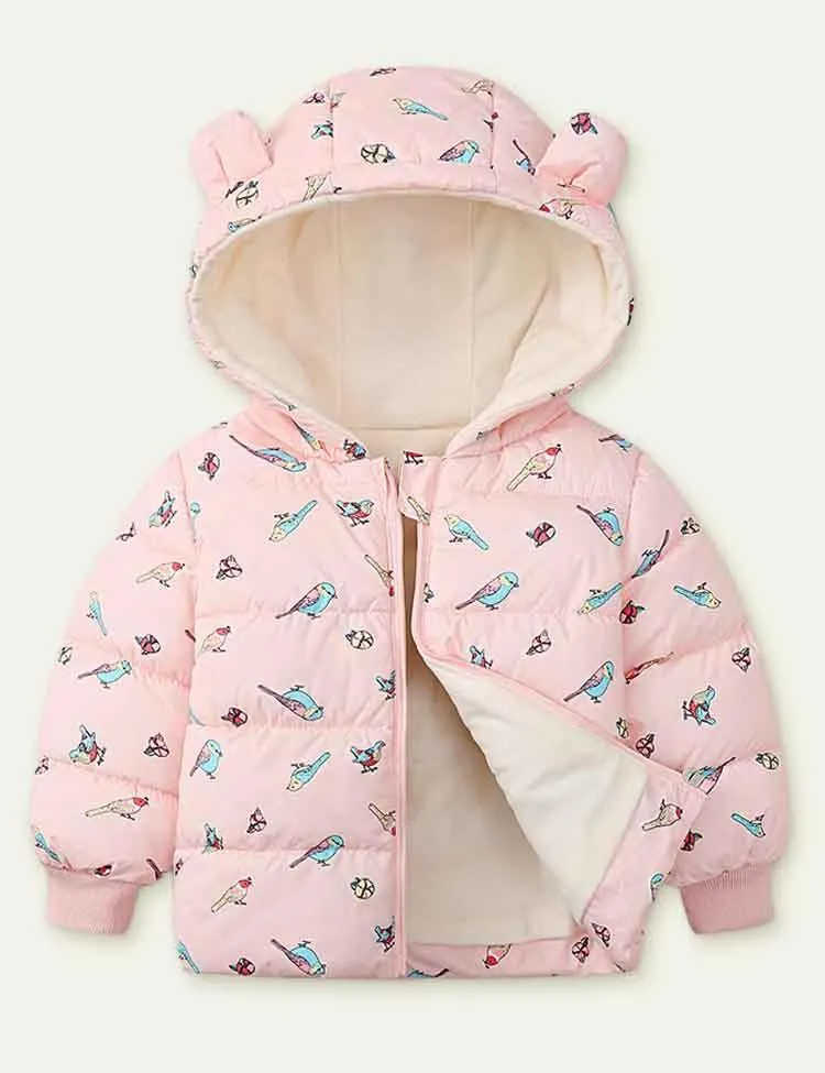Cartoon Printed down Cotton-Padded Jacket - Image 4
