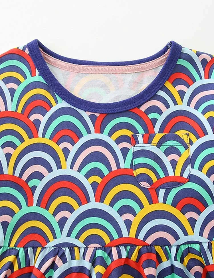 Cartoon Rainbow Printed Dress - Image 2