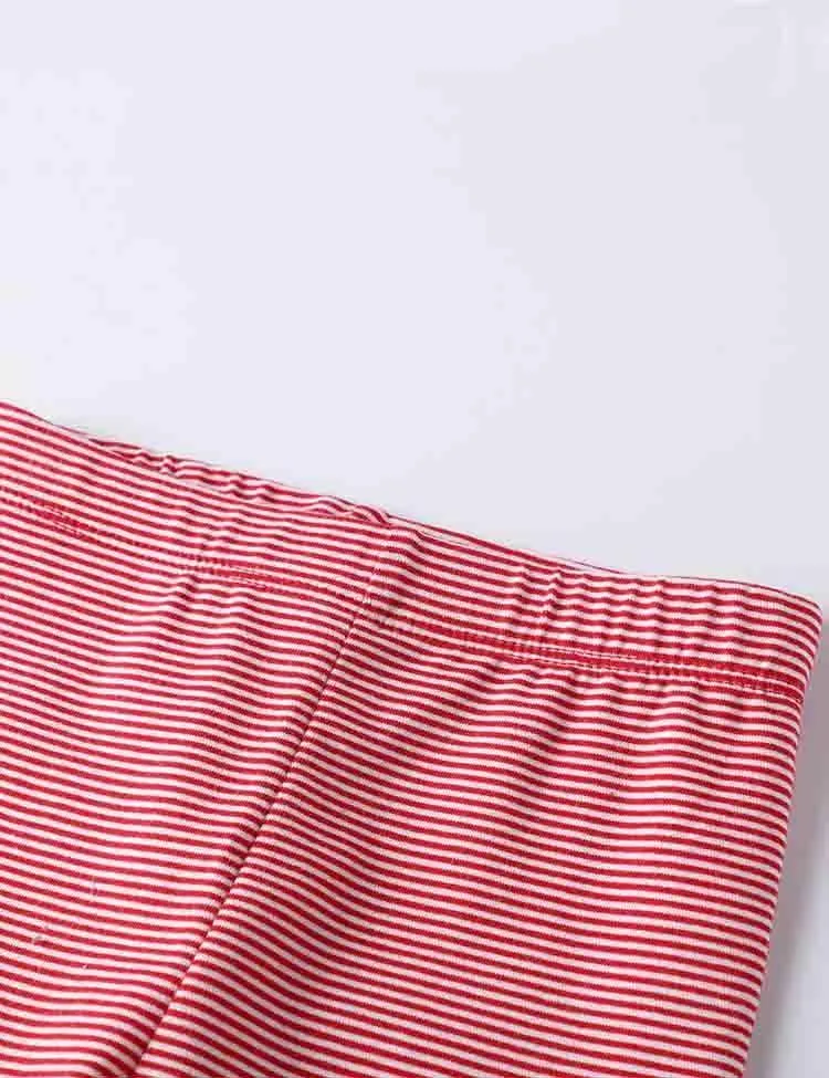 Unicorn Appliqué Striped Leggings - Image 4