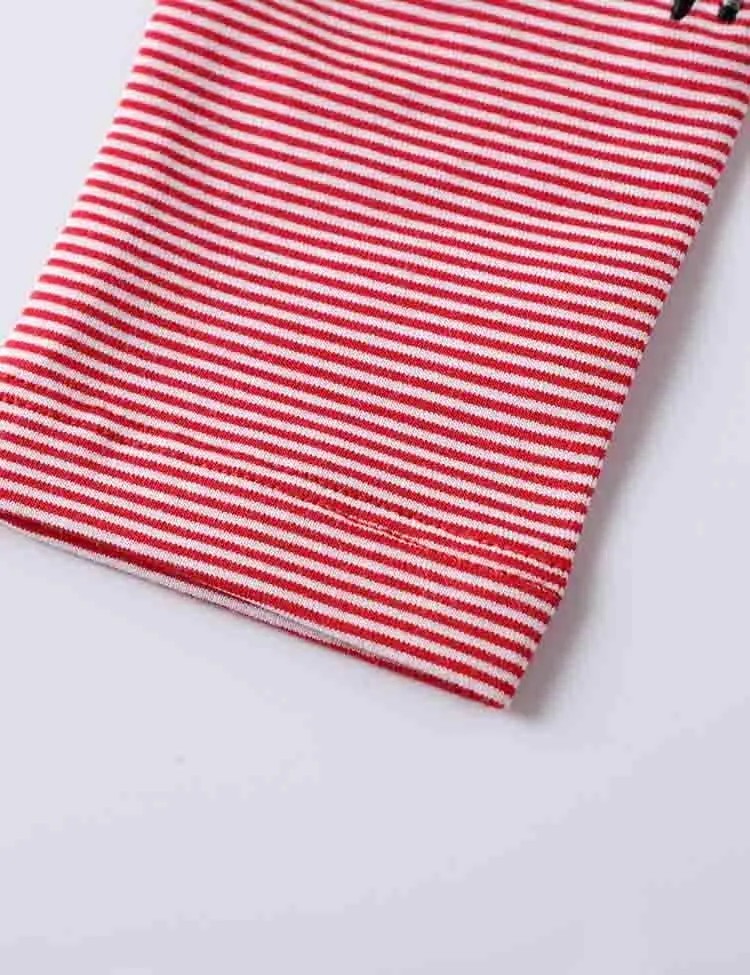Unicorn Appliqué Striped Leggings - Image 5