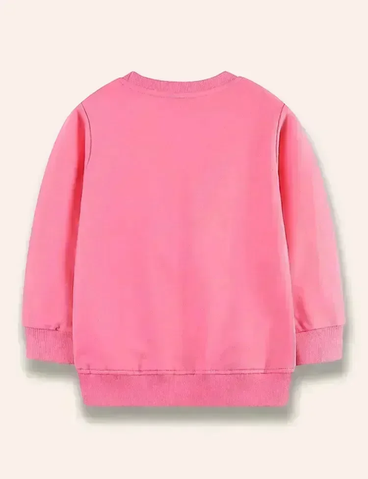 Cartoon Unicorn Appliqué Sweatshirt - Image 4
