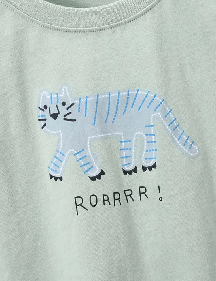 Cat Printed Long Sleeve T-shirt - Image 2