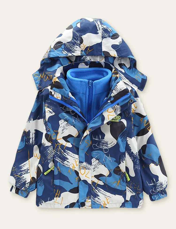 Children's Full Printed 3-in-1 Zipper Jacket - Image 2