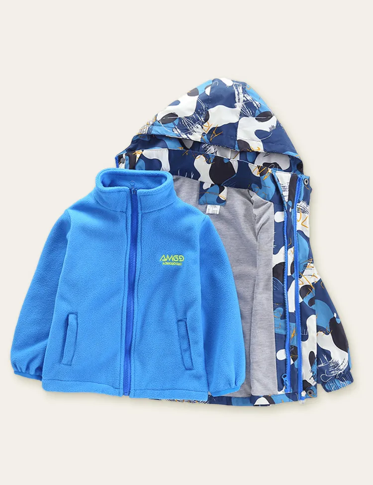 Children's Full Printed 3-in-1 Zipper Jacket - Image 3