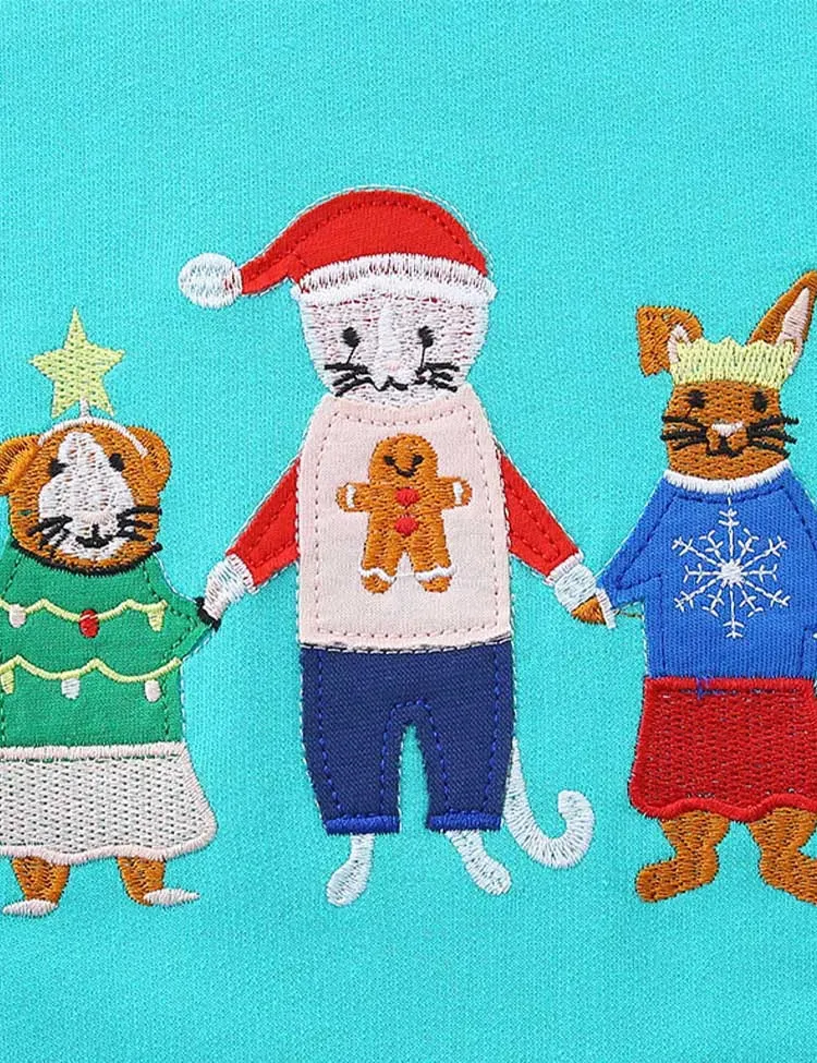 Christmas Animal Friend Appliqué Sweatshirt - Image 2