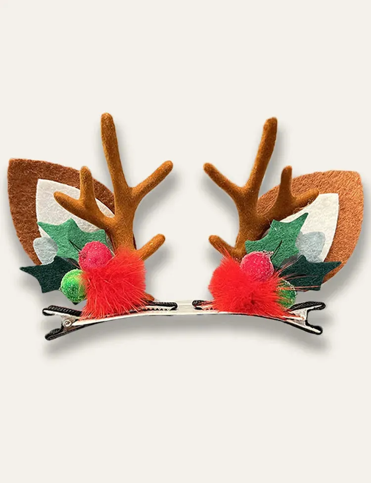 Christmas Cute Elk Antler Hairpin - Image 5