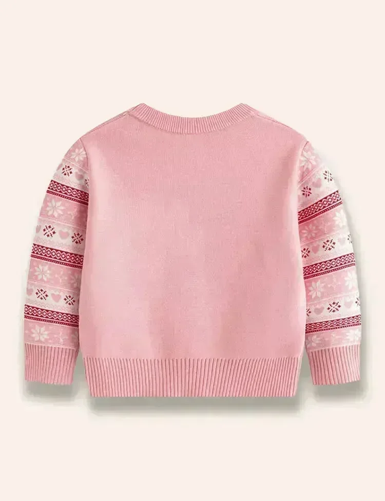 Christmas Cute Reindeer Printed Sweater - Image 3